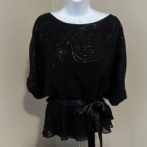 J.R. NITES Elegant Black Women's Blouse